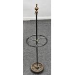 Industrial Salvage - a walking stick stand, incorporating a 19th century pulley and cogs,