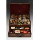 Medical Interest - an early Victorian mahogany rectangular apothecary box,