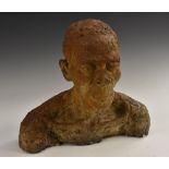 Professor Gregory Maloba (Ugandan Contemporary Sculptor, 1922 - 2004), a sculpted terracotta bust,