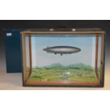 Aeronautica - a museum landscape diorama, the R. 100 Airship, British c.