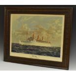 Maritime - Ocean Liners - an advertising lithograph, Canadian Pacific, Empress of Scotland 26,