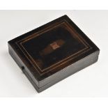A 19th century French coromandel pocket watch box,