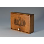 A 19th century Scottish souvenir timber rectangular box,