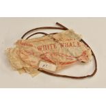 Advertising - a pair of early 20th century Dawbarns Walonga Brand Genuine White Whale Shoe Laces,