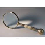 A magnifying glass,