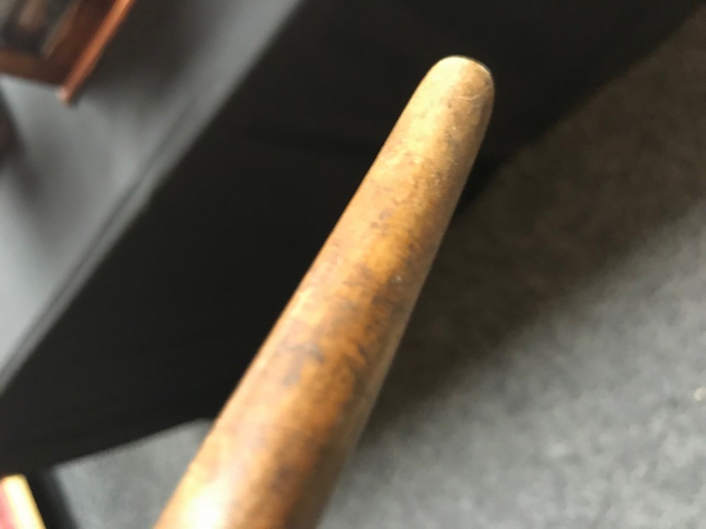 A 19th century Colonial hardwood gentleman's walking cane, chip carved with geometric motifs, - Image 5 of 5