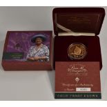 Gold proof Royal mint crown 2000 Queen mother's centenary, limited edition 1356/3000, in capsule,
