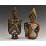 Tribal Art - an African figure, possibly Bambara, stylised coiffure, standing,