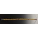 A 19th century shark vertebrae walking cane, Chinese silver pommel,