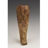 A museum-type model, of a large Egyptian shabti, 27.