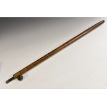 A 19th century novelty measuring walking cane,