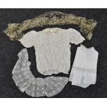 Lace - an 18th or 19th century Continental lace collar, possibly Venetian,