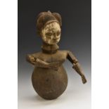 Tribal Art - an African bust length female figure, possibly Ogoni, Nigeria,
