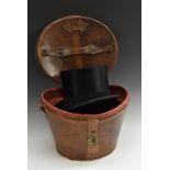 A Victorian brushed velvet top hat, by Lincoln Bennet & Co, London, internal dimensions 16cm x 20cm,