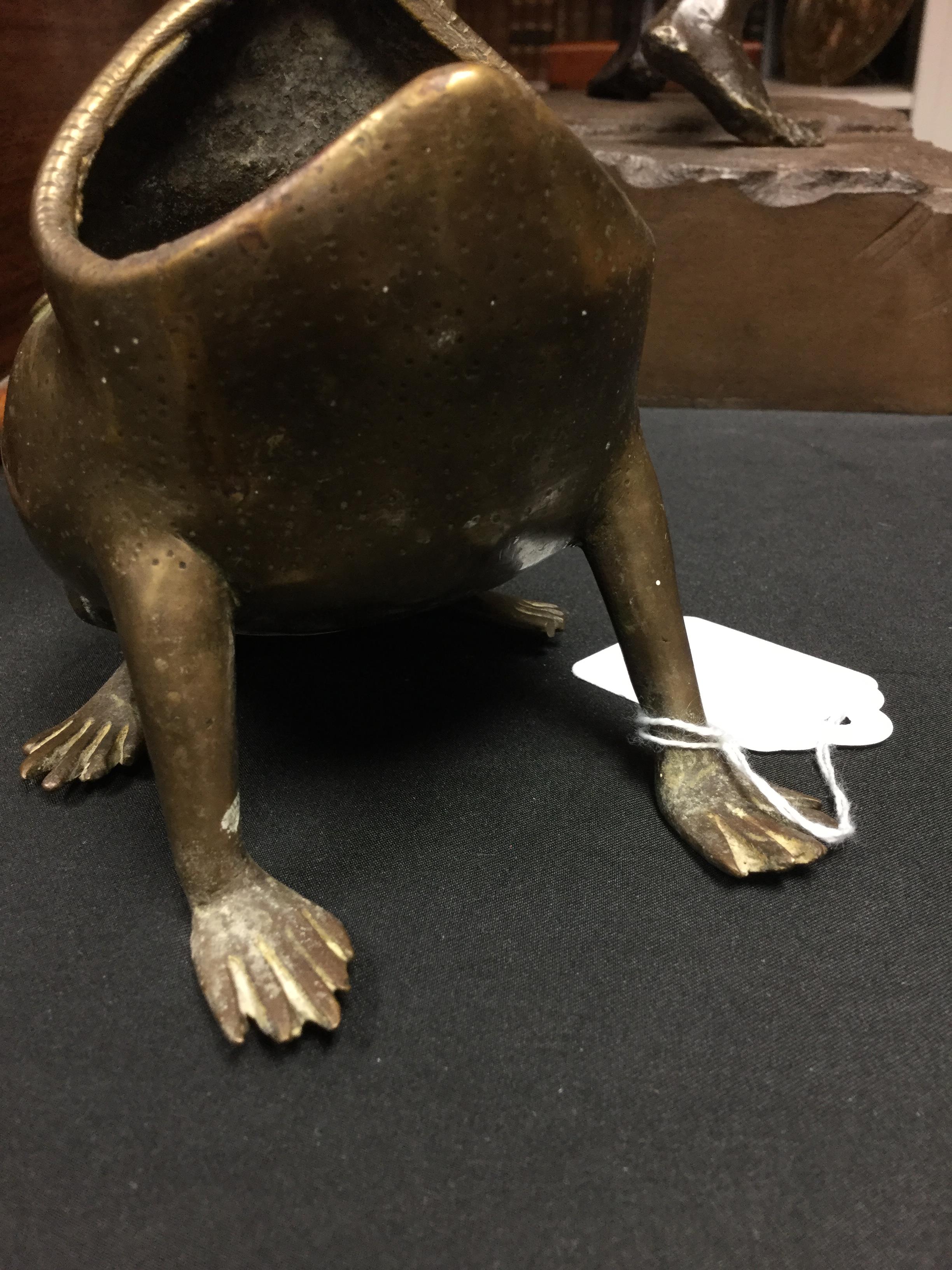 A 19th century bronze censer, as a toad, set with cabochons, - Image 10 of 10