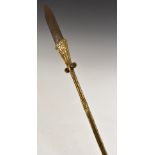 Tribal Art - a North African all-metal spear, 19cm steel blade,