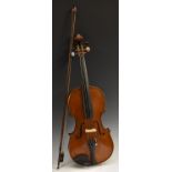 A 19th century Continental violin, The Barnes & Mullins Maggini Model #50, labelled, 37.