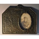 World War I - an early 20th century base metal photograph frame, the Home Front Service Frame,