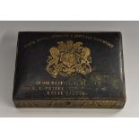A Victorian tooled and gilt leather rectangular box,