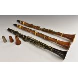 A 19th century boxwood clarinet, Bilton, London, 59.5cm long, c.