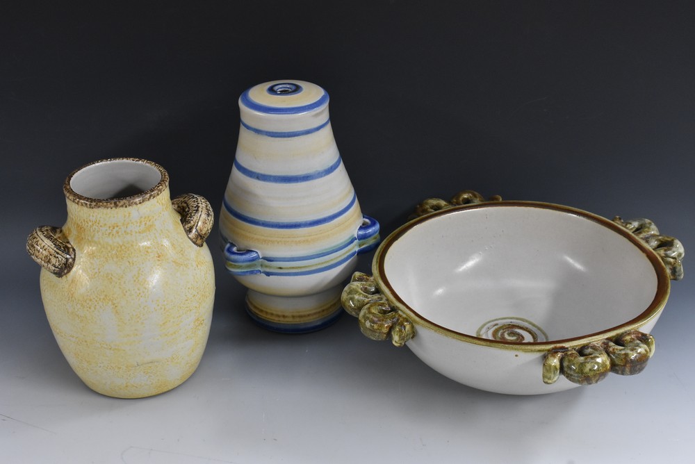 A Bourne Denby Danesby Ware Tyrolean pattern bowl, designed by Alice Teichtner,