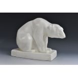 A Wedgwood model of a stylised polar bear, designed by John Skeaping,