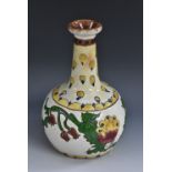 A Carlo Manzoni earthenware vase, in the Della Robbia manner,