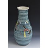 A Beckley Isle of Wight art pottery slender ovoid vase,