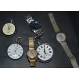 Watches - a silver case gentleman's pocket watch; an armand gentleman's pocket watch;