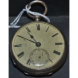 A silver fusee pocket watch,