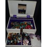 Costume jewellery including necklaces, brooch, etc,