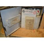 Railway/Medical Interest - an LMS Ambulance Stores First Aid box, painted metal, with contents,