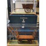 A scratch built model/diorama of a Haywain harvest cart, perspex cased, 40cm overall; another,