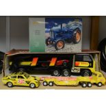 Model Cars - a Tonka 1934 car carrier transporter, boxed with original cars; another smaller,