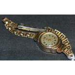 A lady's 9ct gold wristwatch,