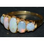 A five stone opal ring