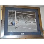 Autographs - a signed and framed picture of England's World Cup winning goalkeeper Gordon Banks