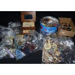 Costume jewellery and watches including bead, hardstone shell necklaces, bracelets,