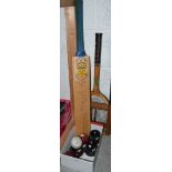 Sporting Interest - a Derbyshire County Cricket Club cricket bat, Benson & Hedges Cup Winners 1993,