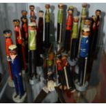 Toys and Juvenalia - Victorian painted 'peg' soldiers