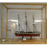 A scratch built scale model of a clipper, The Tamar, approx.