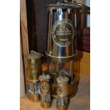 An Eccles Type 6 miners safety lamp; others,