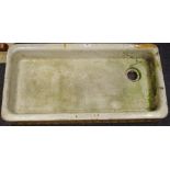 Industrial Salvage - a large crackle glazed Belfast type sink/planter.