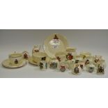 Crested Ware Wagons And Other, teacups, kettle, urn, etc.