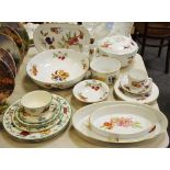 A Royal Worcester Evesham pattern dinner service, including salad bowl 32cms, souffle dish,