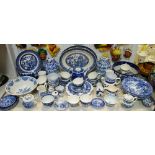 Blue & White - Copeland Spode bowls; Chinese canisters; Willow pattern bowls; etc;