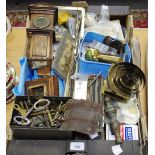 Horology - various clock parts, including spring steel, keys, watch cases, staking pins, etc.