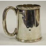 A Walker & Hall silver christening beaker