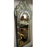 A Venetian style wall mirror 141cm x 71.
