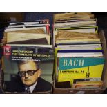 Records - LPS, box sets, 45rpm, mostly Classical English and Continental including Beethoven, Bach,